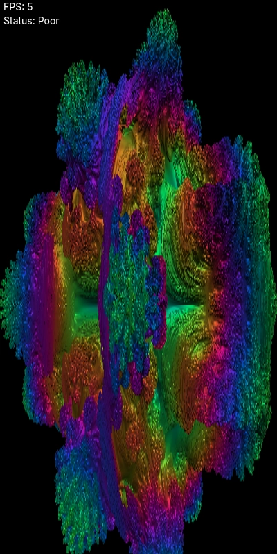 Volume Shader BM Test Screen After Config on Mobile Phone with optimized settings